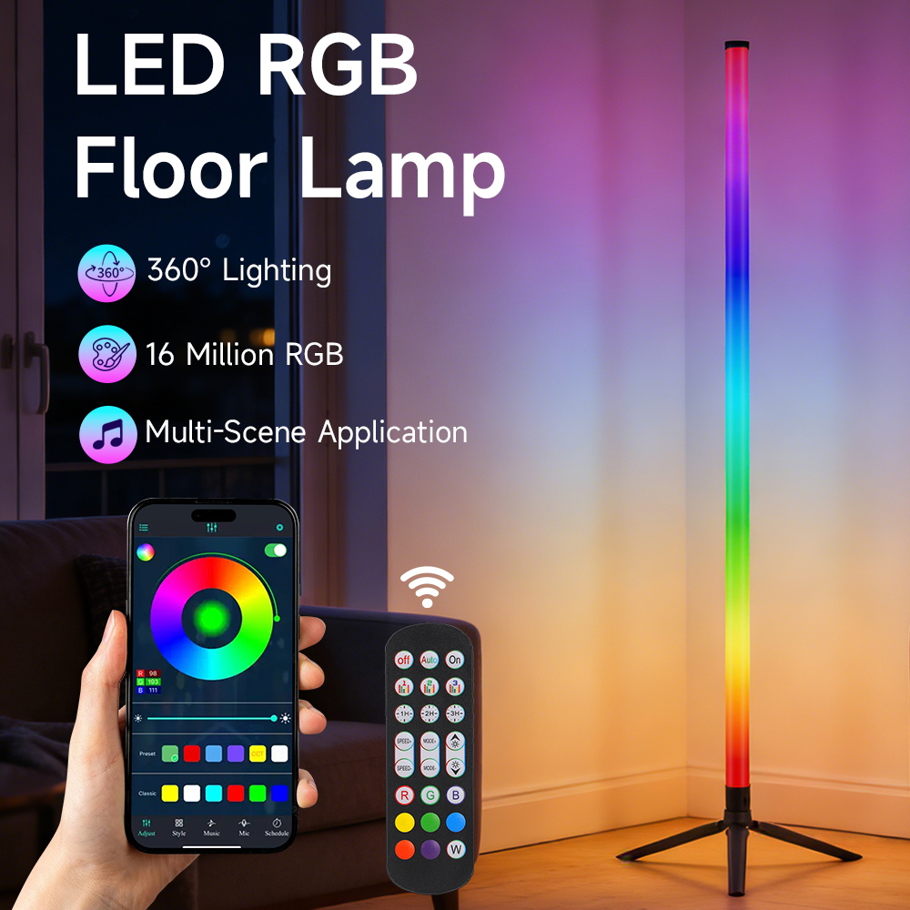 Voice Control Light Bulb - 스마트 LED 플로어 램프 RGB 리모컨