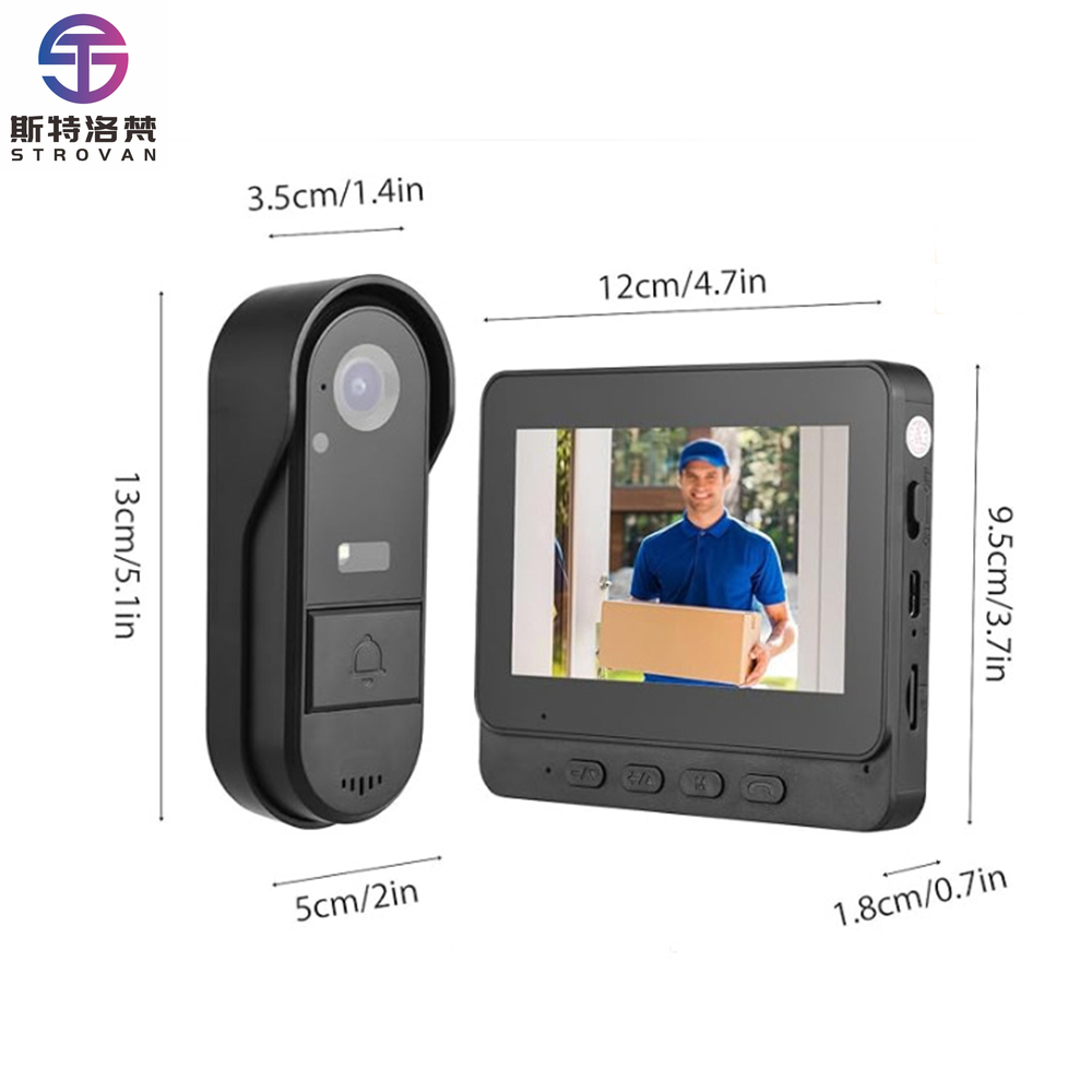 Smart Home Video Doorbell Installation - 4.3인치 스마트 도어벨 시스템, 오디오 벨