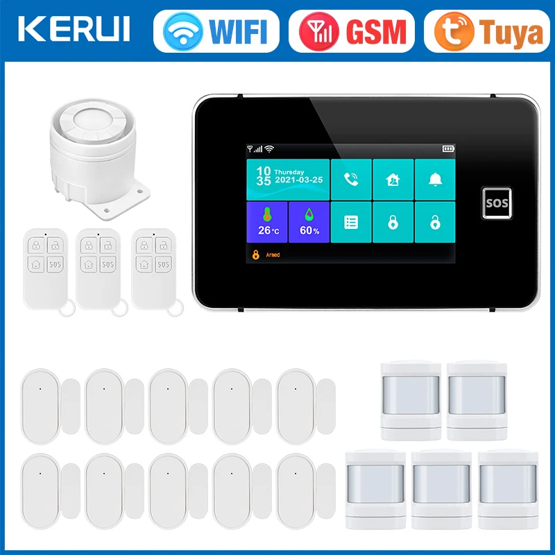 Smart Home Touchscreen Control Panel - KERUI G60B WIFI GSM 경보 시스템