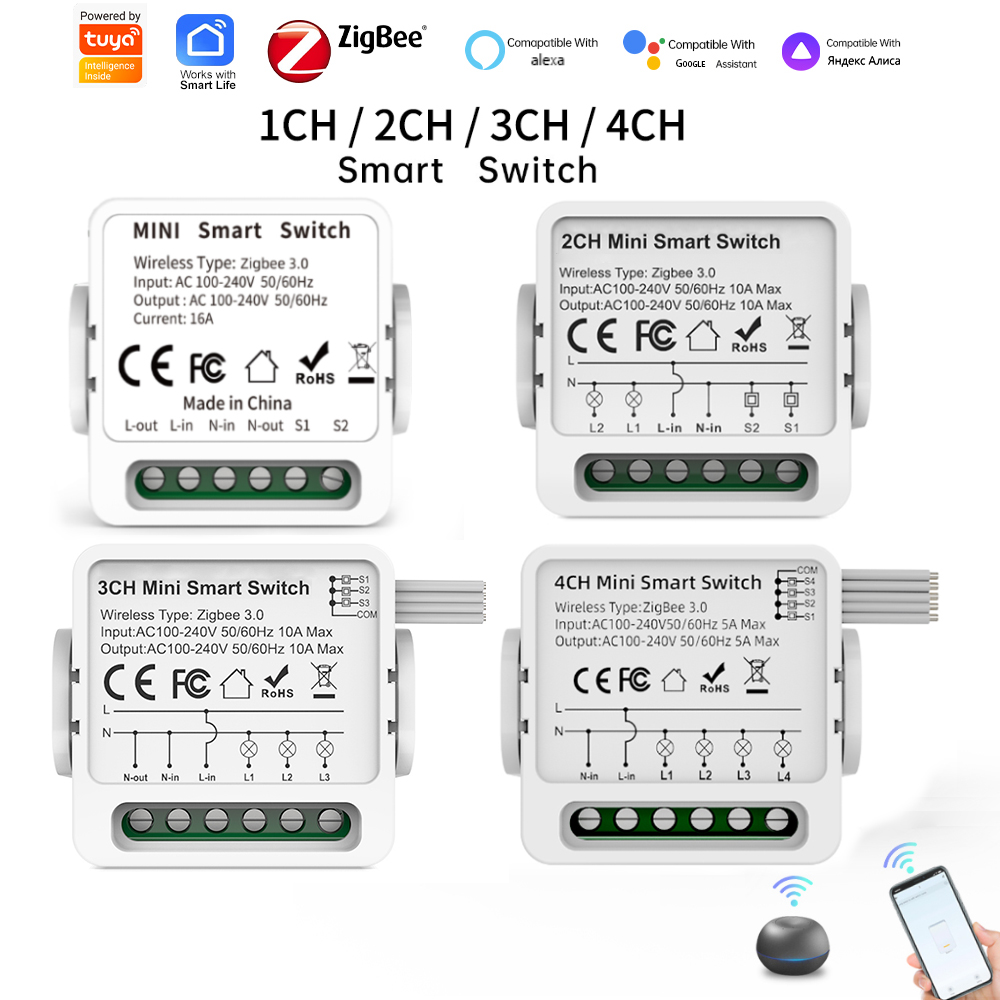 Smart Home Button - Tuya Zigbee 3.0 스마트 스위치 1/2/3/4-웨이