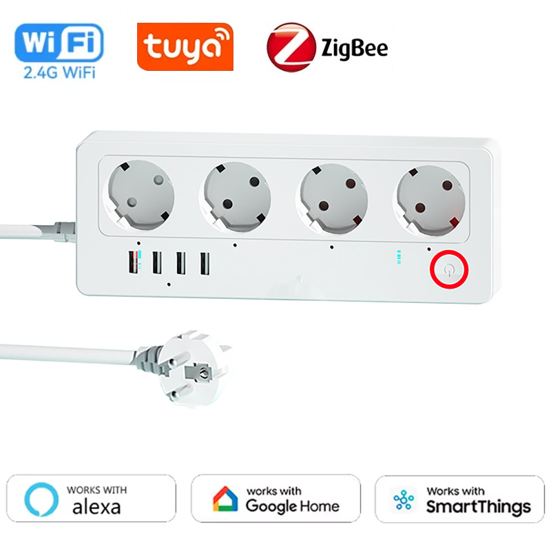 Smart Power Strip - 와이파이 지그비 스마트 멀티탭 4개 AC