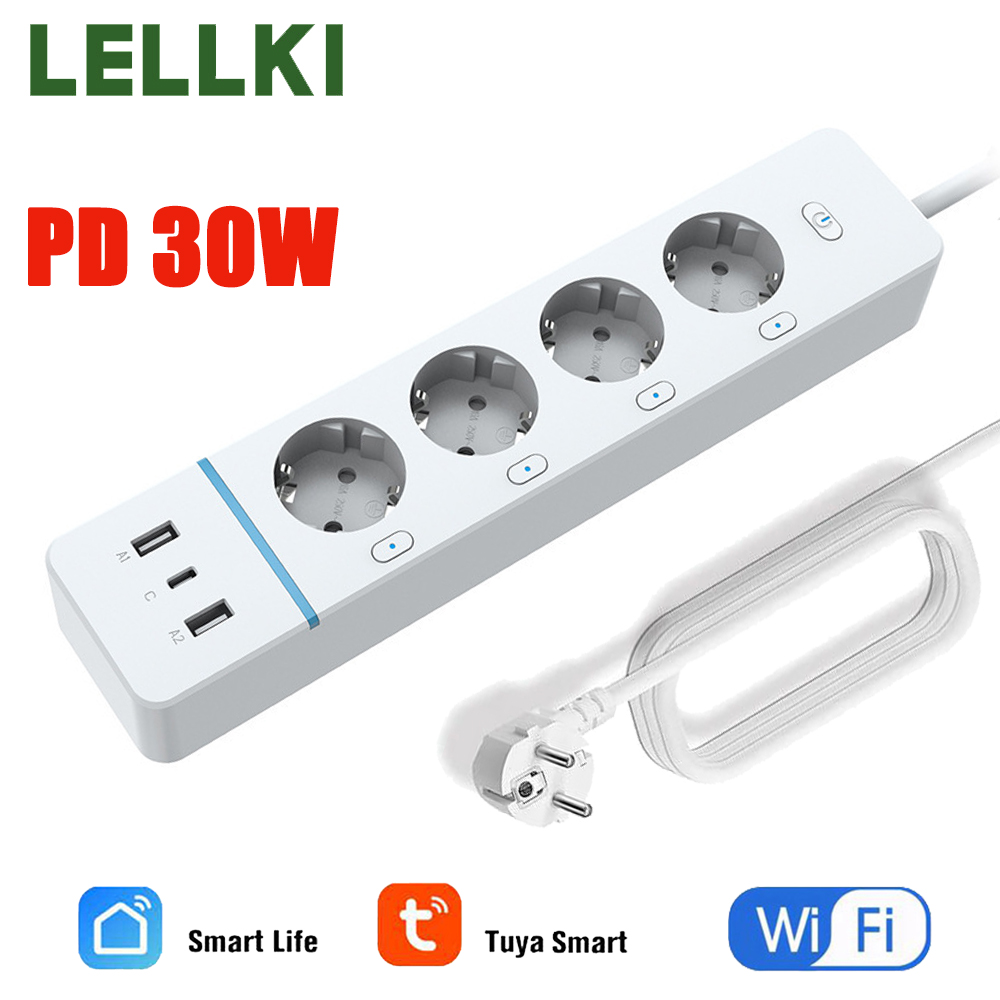 Smart Power Strip - LELLKI WiFi 소켓 2A1C PD30W 파워