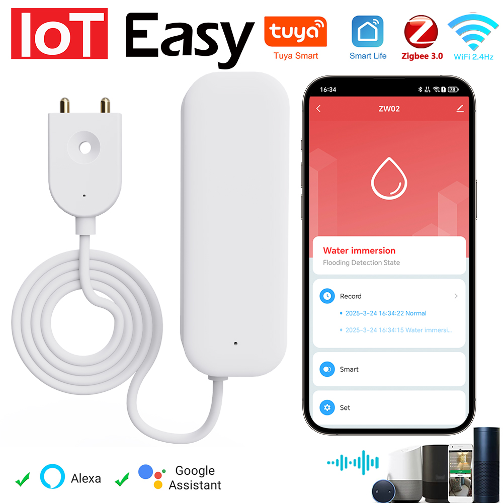 Smart Home Network - Tuya WiFi ZigBee 워터 센서 누출