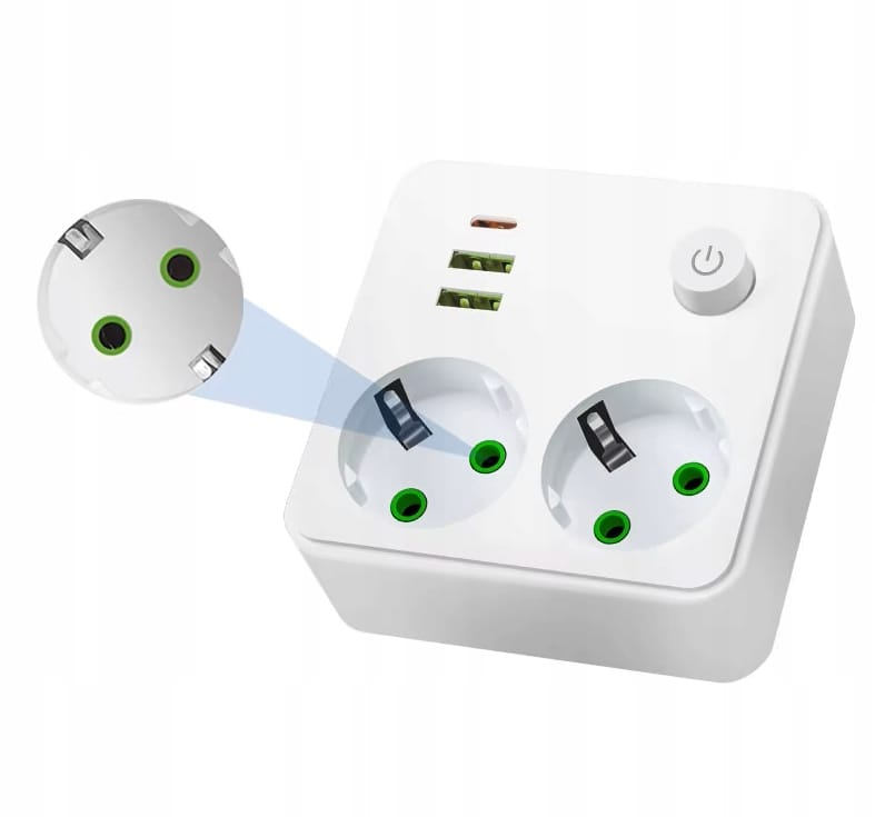 Smart Power Strip - EU 플러그 충전기 벽면 콘센트 멀티탭
