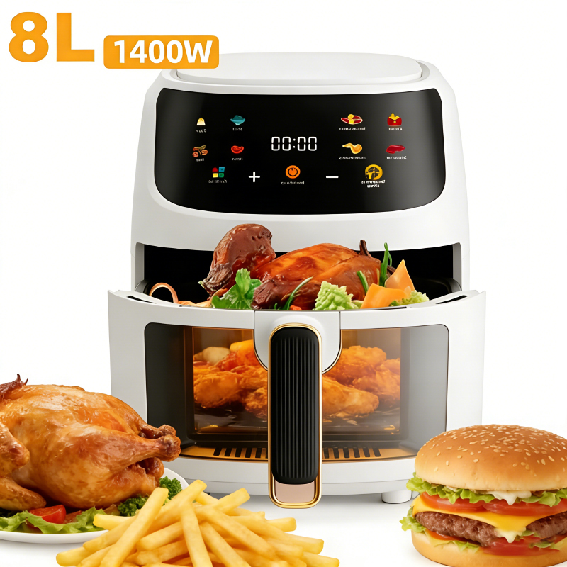 Smart Home Oven - 1400W 8L 오일프리 스마트 에어프라이어 LED