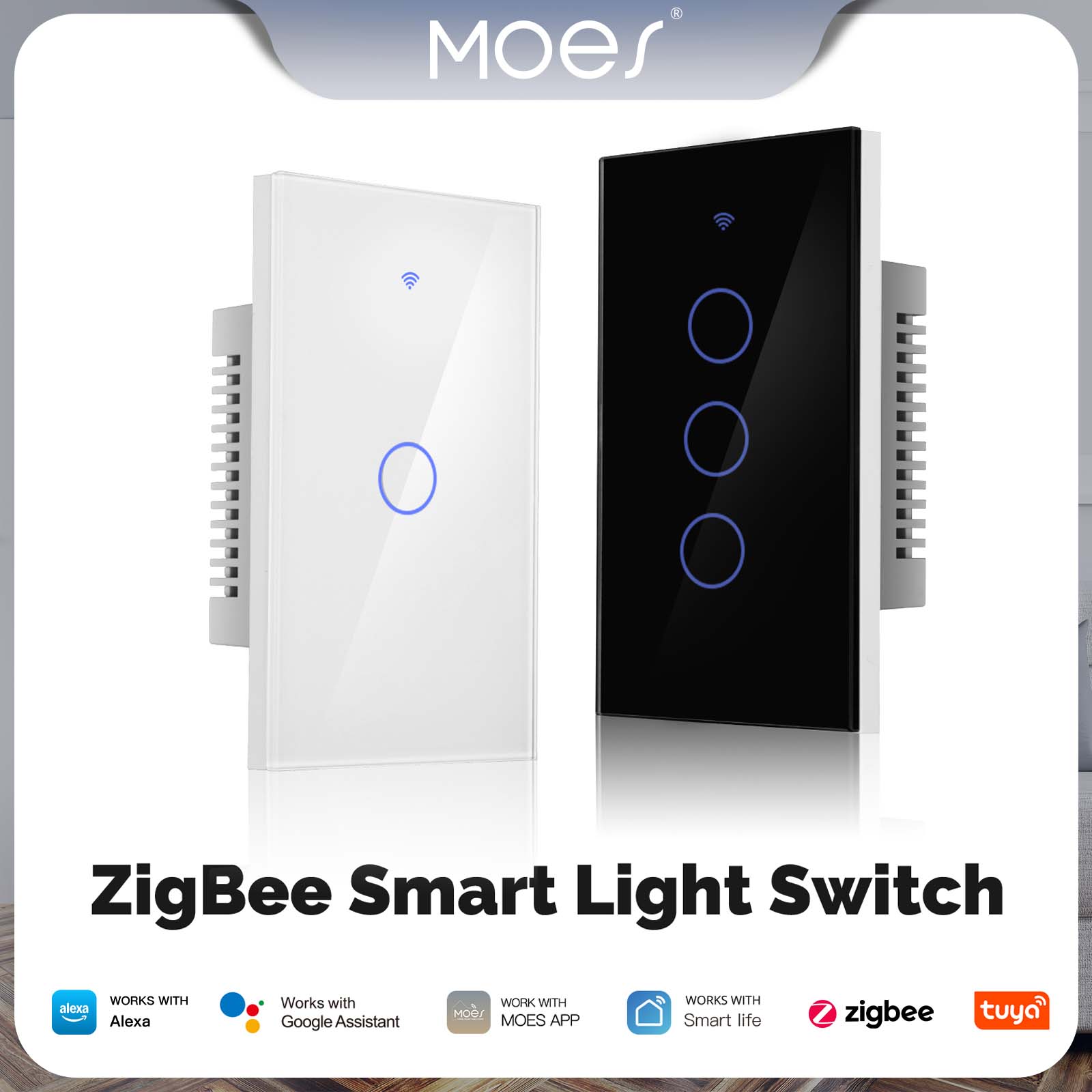 Smart Home Touchscreen Control Panel - MOES Tuya ZigBee 스마트 조명 스위치