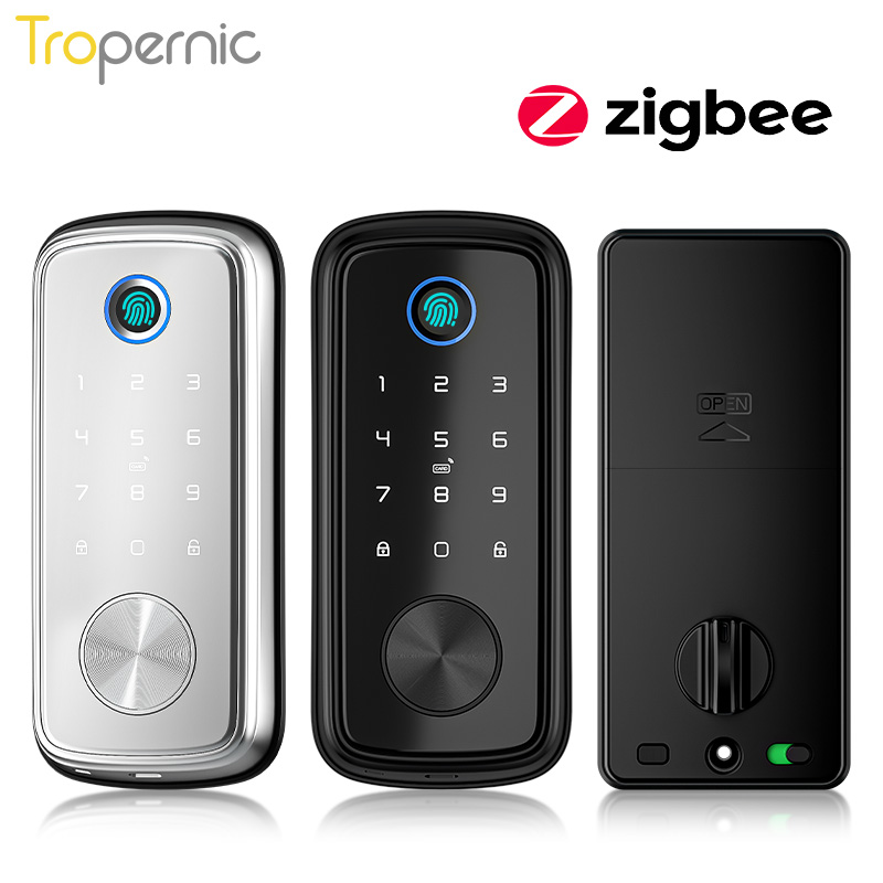 Smart Home Door Lock - 투야 지그비 문짝 데드볼트 잠금, 생체
