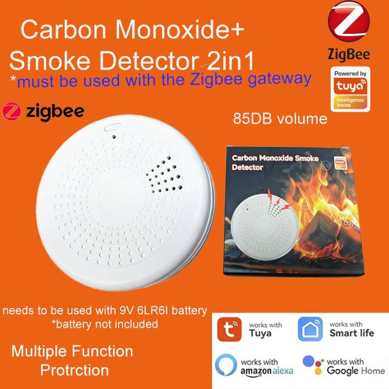 Smart Home Mqtt - 2-in-1 지그비 연기 및 일산화탄소 감지기