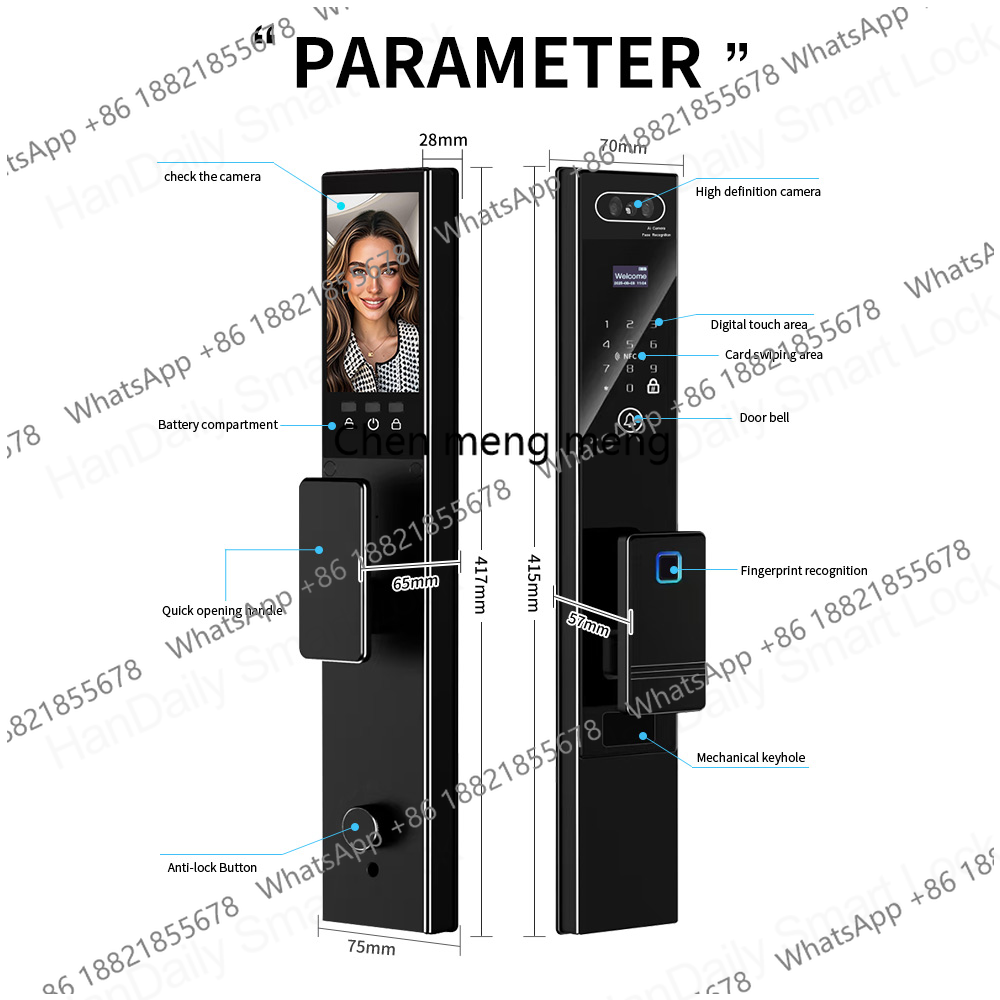 핸드일리 지문 비디오 인터콤 잠금장치 얼굴 인식 생체인 - Smart Home Video Doorbell Installation 리뷰 및 가격