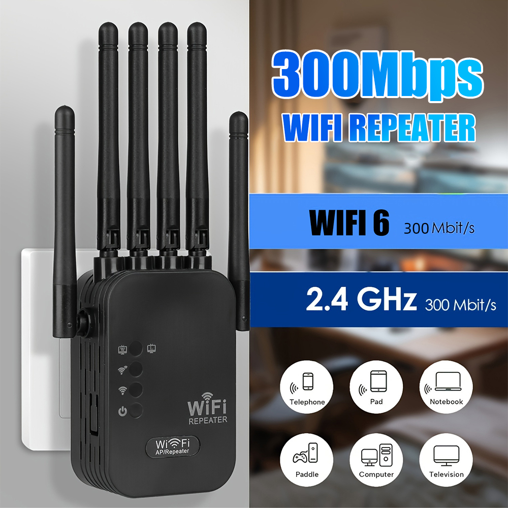 고출력 300M WiFi 신호 증폭기 2.4GHz 무선 - Smart Home Network 리뷰 및 가격