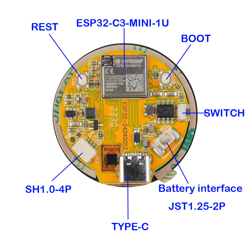 ESP32 디스플레이 1.28 인치 ESP32-C3 W - Smart Home Monitoring 리뷰 및 가격
