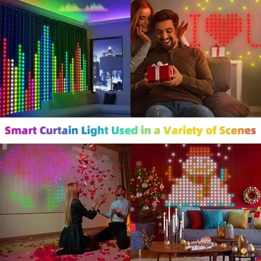 LED 픽셀 커튼 조명, 블루투스 앱으로 제어 가능,  - Smart Home Control 리뷰 및 가격