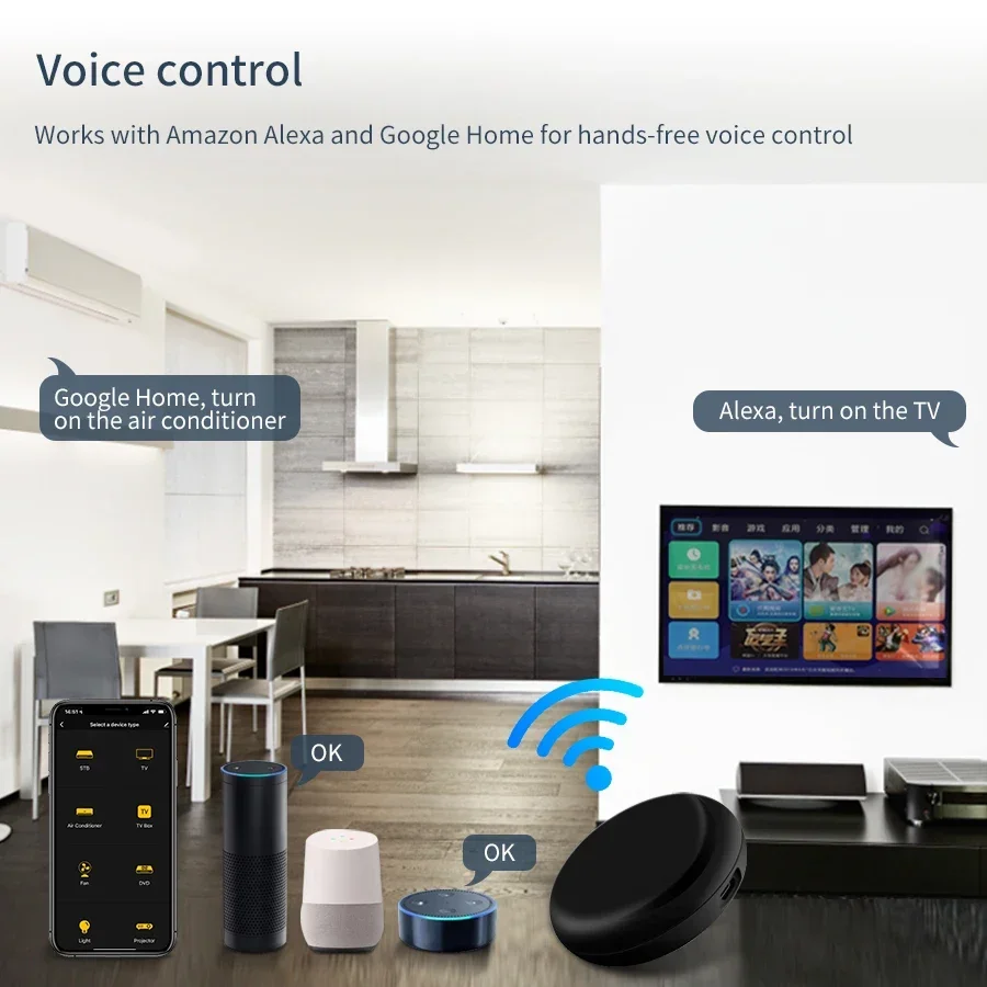 Tuya WiFi 스마트 범용 IR 원격 제어 Alex - Smart Home Orvibo 리뷰 및 가격