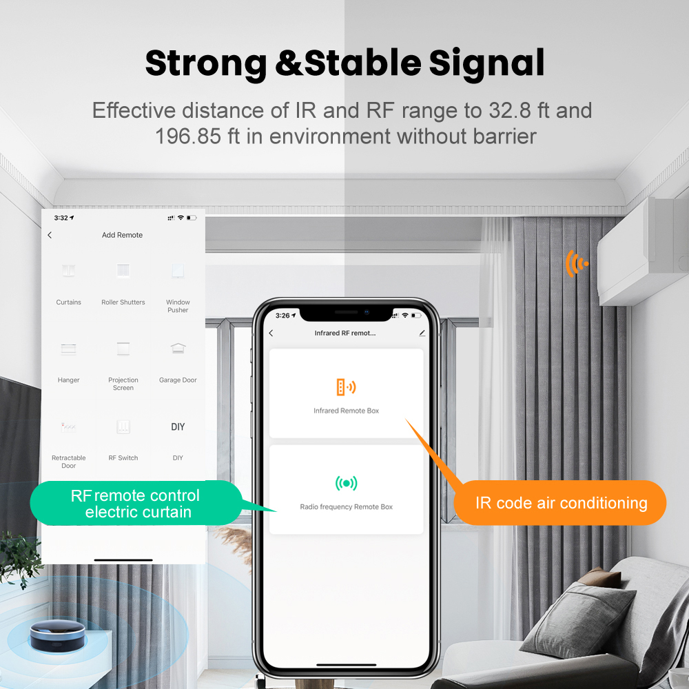 Tuya IR RF 433/315 TV AC 커튼 롤러 - Smart Home Orvibo 리뷰 및 가격