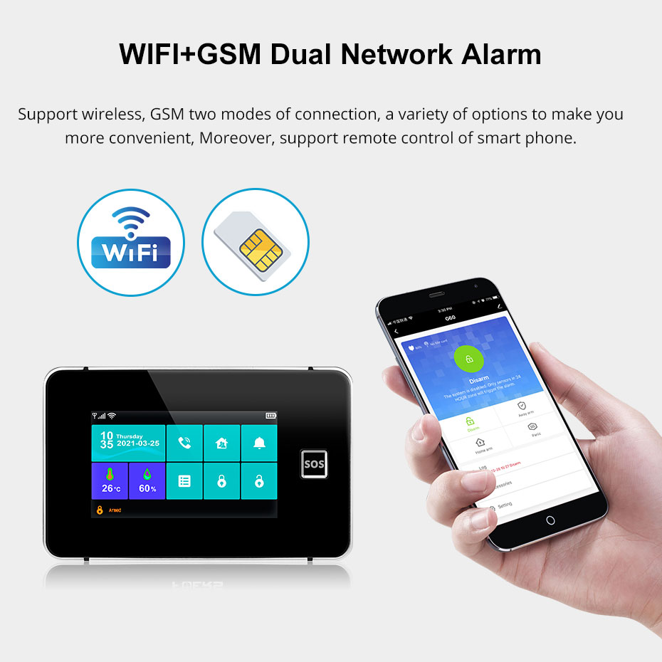 KERUI G60B WIFI GSM 경보 시스템 4.3 - Smart Home Touchscreen Control Panel 리뷰 및 가격