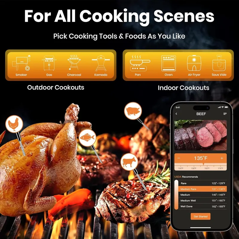 【CHIMU HOME】스마트 무선 고기 온도계 TFT  - Smart Home Oven 리뷰 및 가격