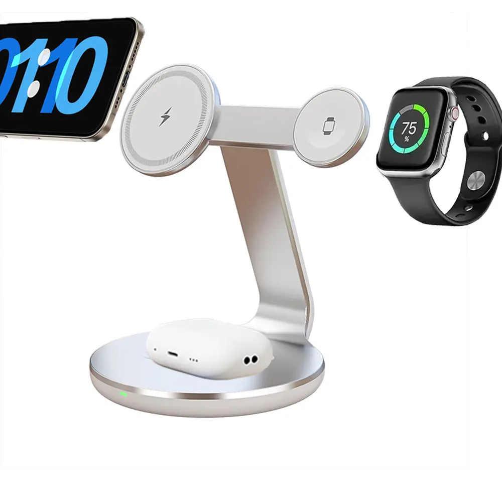 3 in 1 무선 충전 스탠드 360도 회전 3개 충전 - Smart Home Apple 리뷰 및 가격
