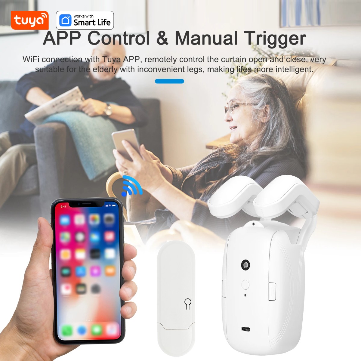 1/2개 투야 스마트 와이파이 커튼 로봇 (허브 포함  - Smart Home Zentrale 리뷰 및 가격