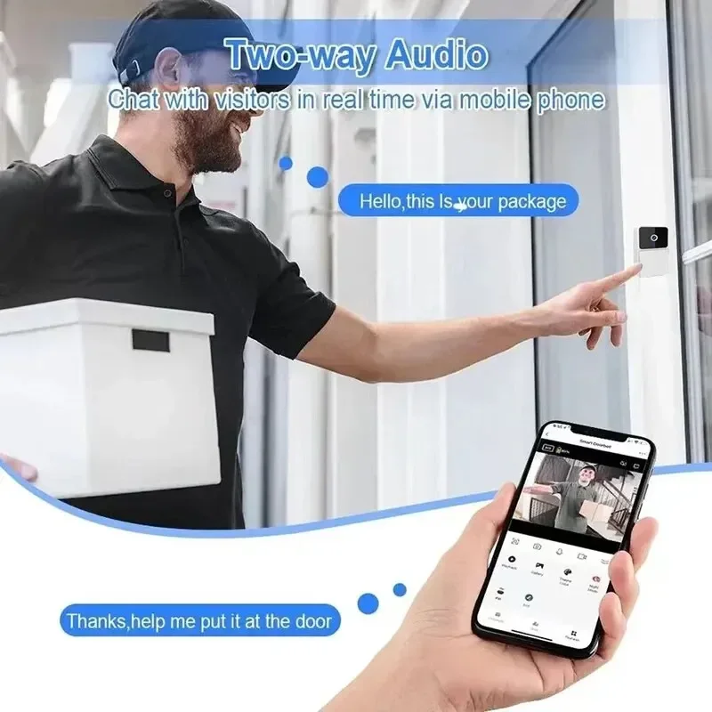 비디오 도어벨 카메라 WiFi 무선 양방향 오디오 인터 - Smart Home Video Doorbell Installation 리뷰 및 가격
