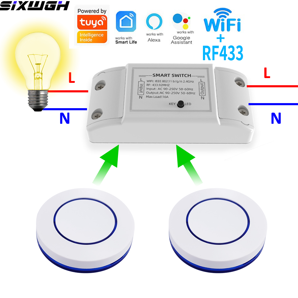 16A WiFi Tuya 스마트 스위치 무선 원격 제어 - Smart Home Button 리뷰 및 가격