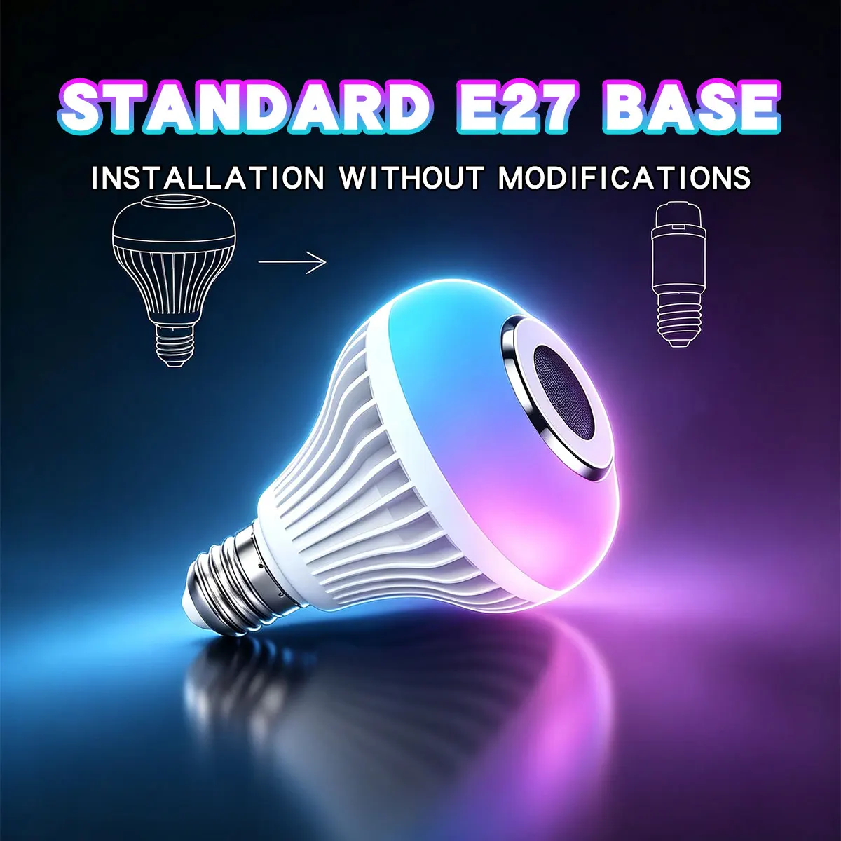 85-265V E27 RGB 블루투스 음악 조명 전구, - Voice Control Light Bulb 리뷰 및 가격