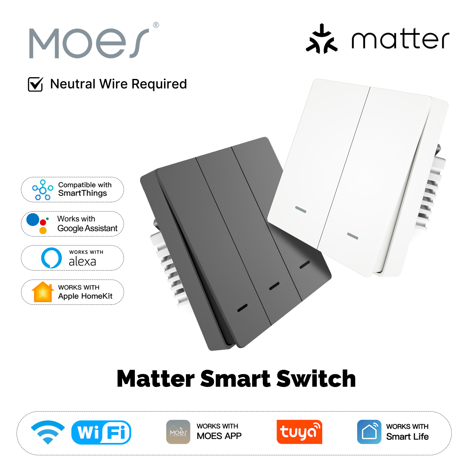 MOES Matter Tuya WiFi 스마트 라이트  - Smart Home Button 리뷰 및 가격