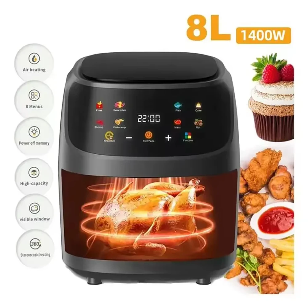 1400W 8L 오일프리 스마트 에어프라이어 LED 터 - Smart Home Oven 리뷰 및 가격