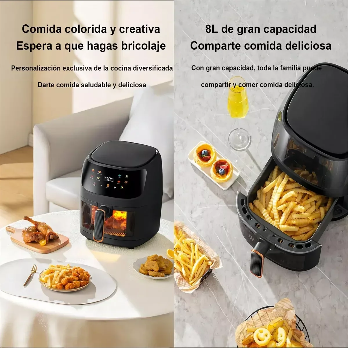 1400W 8L 오일프리 스마트 에어프라이어 LED 터 - Smart Home Oven 리뷰 및 가격