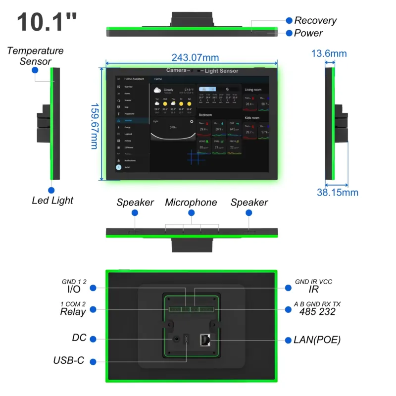 홈 어시스턴트 10.1인치 안드로이드 14 스마트 홈  - Smart Home Monitor 리뷰 및 가격