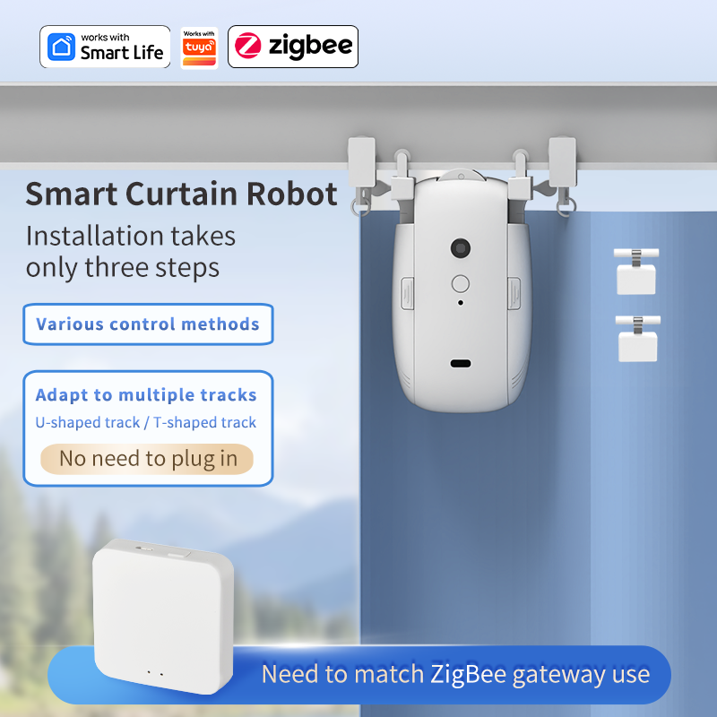 지그비 스마트 커튼 드라이버 로봇 자동 커튼 모터 커튼 - Smart Home Button 리뷰 및 가격