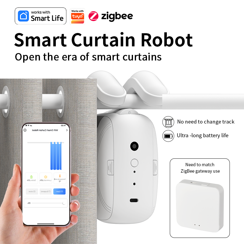 지그비 스마트 커튼 드라이버 로봇 자동 커튼 모터 커튼 - Smart Home Button 리뷰 및 가격