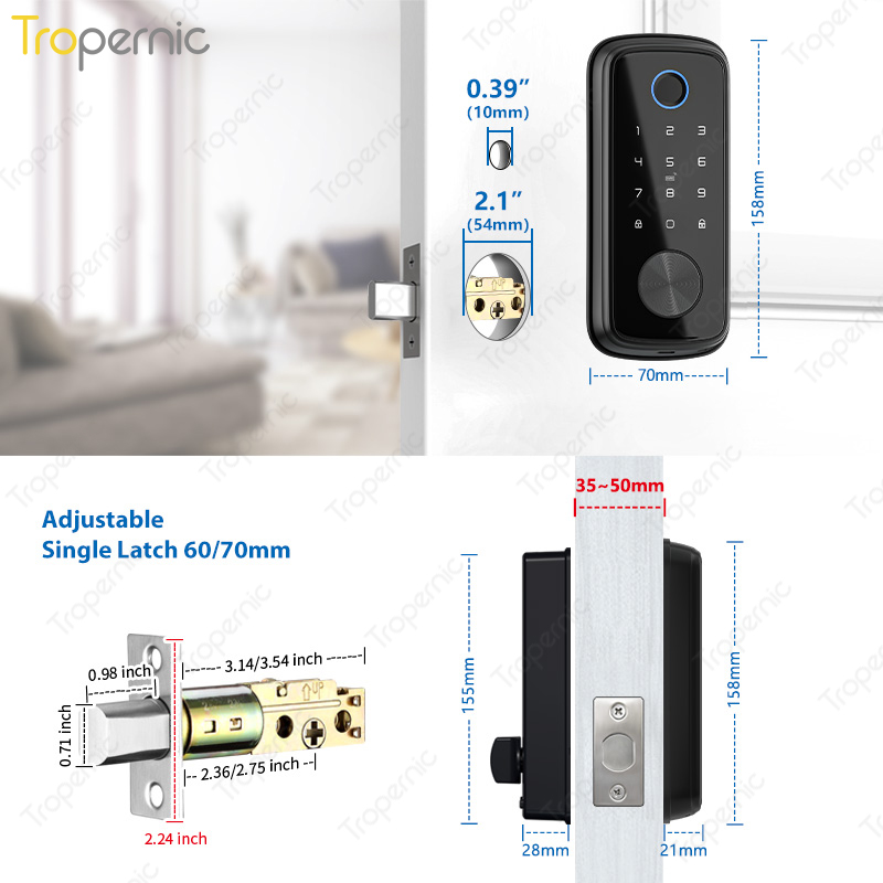투야 지그비 문짝 데드볼트 잠금, 생체 인식 지문 잠금 - Smart Home Door Lock 리뷰 및 가격