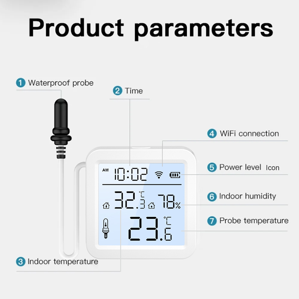외부 프로브가 있는 WiFi 습도 온도 센서, 실내/실 - Smart Home Monitor 리뷰 및 가격