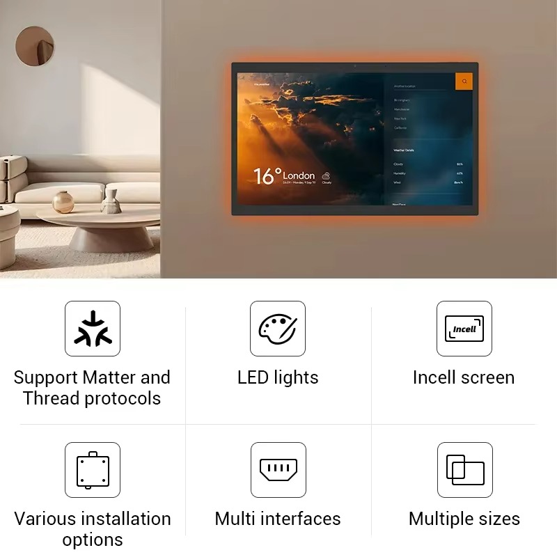 10.1인치 15.6인치 수동 안드로이드 IPS 스마트 - Smart Home Control 리뷰 및 가격